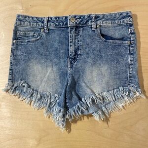 Altar’d State Denim Frayed Hem Women Shorts 30 (OV)